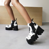 Amozae-Back To School Gifts Thick Soled Short Tube Boots