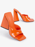 Amozae-Square-toe Triangle Heel Sandals