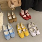 Amozae-Ballerinas Woman 2025 Bow-Knot Female Shoes Elegant Ballet Butterfly Dress New Grandma Summer Flat Butterfly-knot Spring
