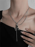 Amozae-y2k star cross butterfly heart set pendant / y2k star cross butterfly heart set pendant- Streetwear y2k outfits Fall Outfits Christmas Thanksgiving Gift New Year's Eve