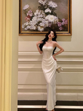 Amozae-dress to impress party dress nye outfits White Suspender Dress Sexy Waist Party Dress YM1668