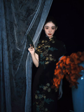 Amozae-dress to impress party dress nye outfits New Chinese Style Retro Printed Prom Dress Improved Cheongsam Dress YM1657