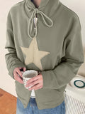 Amozae-Fall Outfits -Vintage baggy hoodie with star patch and zipper- Streetwear y2k outfits Fall Outfits Christmas Thanksgiving Gift New Year's Eve