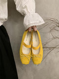 Amozae-Ballerinas Woman 2025 Bow-Knot Female Shoes Elegant Ballet Butterfly Dress New Grandma Summer Flat Butterfly-knot Spring