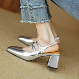 Amozae-2024 New High Heels Solid Split Leather Solid Color Shallow Women Sandals Belt Buckle Party Office Wedding Lolita Ladies Dress