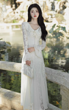 Amozae-dress to impress party dress nye outfits Classy V-Neck Lace Mermaid Party Dress Gentle Birthday Outfits YM1680