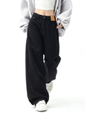 Amozae-Schwarze Vintage Baggy Boyfriend Jeans- Streetwear y2k outfits Fall Outfits Christmas Thanksgiving Gift New Year's Eve