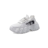 Amozae-Back To School Gifts Thick-soled Flying Woven Running Sports Sneakers