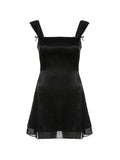 Amozae-hoco dresses -Black mini dress with straps without sleeves- Streetwear y2k outfits Fall Outfits Christmas Thanksgiving Gift New Year's Eve