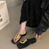 Amozae-2024 New Brand Summer Women Silver Slippers Fashion Elegant Metal Decoration Slides Shoes Ladies Outdoor Thick Heel Sandalias-Platform boots