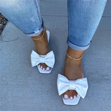 Amozae Bow Slip on Flat Sandals