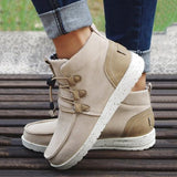 Amozae Casual Laced Front Ankle Boots