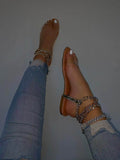 Amozae-Chain Transparent Flat Sandals