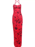 Amozae-dress to impress party dress nye outfits Sexy Red Bodycon Dress  YM1370