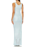 Amozae-nye outfits back to school dress  Ana Dress Baia Blue Sequin