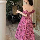 Amozae-dress to impress party dress nye outfits Holiday style floral long dress YM1544