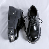 Amozae- Ahyeon Metal Plate Extra Chunky Leather Shoes