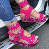 Amozae Pattern Graffiti Trend Fashion Sandals