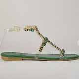 Amozae Jewelry Inlaid Fashion Transparent Sandals