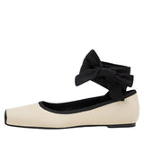 Amozae-back to school outfits Ballet Class Cross-Strap Flats