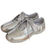 Amozae-back to school outfits Balletcore Aesthetic Satin Bow Sneakers