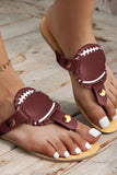 Amozae-Baseball Flip-Flop Flat Sandals