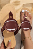 Amozae-Baseball Flip-Flop Flat Sandals