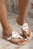 Amozae-Baseball Flip-Flop Flat Sandals