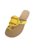 Amozae-Baseball Flip-Flop Flat Sandals