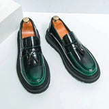 Amozae- Beon Flatform Patent Tassel Loafers