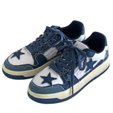 Amozae-back to school outfits Blue Jeans Aesthetic Sneakers