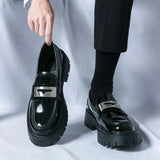 Amozae- Bugaksan Metal Badge Chunky Patent Loafers