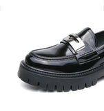 Amozae- Bugaksan Metal Badge Chunky Patent Loafers