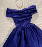 Amozae-Cyber Monday Christmas party outfits Sexy A line Off The Shoulder Navy Blue Prom Dress With Pleated Long Satin Prom Dresses Party Dress C3297