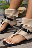 Amozae-Clip Toe Buckle Ankle Boots Sandals