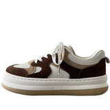 Amozae-back to school outfits Coffee Cream Sneakers