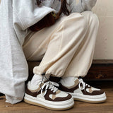 Amozae-back to school outfits Coffee Cream Sneakers