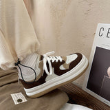 Amozae-back to school outfits Coffee Cream Sneakers