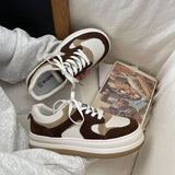 Amozae-back to school outfits Coffee Cream Sneakers