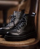 Amozae- Contrast Stitch Military Boots