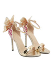 Amozae-Contrast Butterfly Ankle Strap High Heels