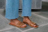 Amozae-Mindee Studded Sandal- Tan