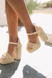 Amozae-Hilton Raffia Heels- Beige