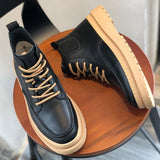 Amozae- Daechi Gum Sole Lace Up Boots