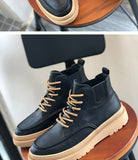 Amozae- Daechi Gum Sole Lace Up Boots