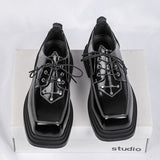 Amozae- Danwol Contrast Stitch Patent Shoes