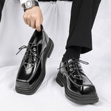 Amozae- Danwol Contrast Stitch Patent Shoes