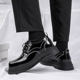 Amozae- Danwol Contrast Stitch Patent Shoes