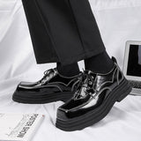 Amozae- Danwol Contrast Stitch Patent Shoes