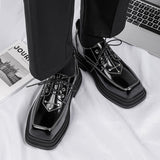 Amozae- Danwol Contrast Stitch Patent Shoes